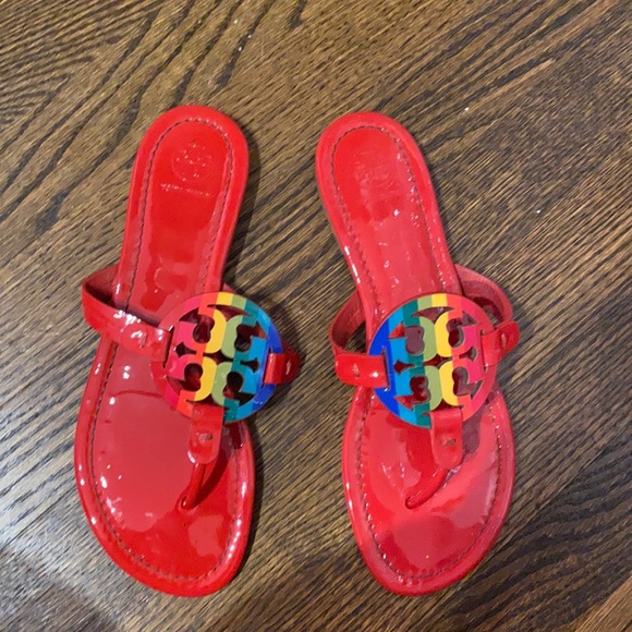 tory burch rainbow slides